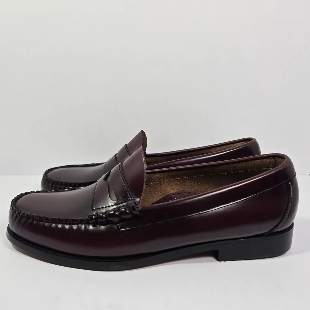 GH Bass Weejuns Larson Mens 8 EE Leather Penny Loafer Shoes Burgundy